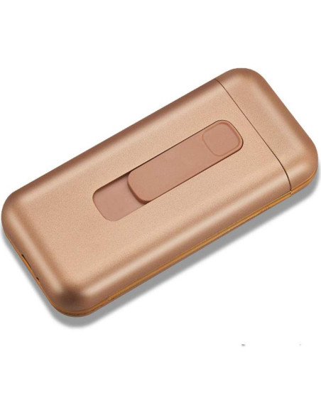 Estuche para Cigarrillos con Encendedor USB 2 en 1 Oro Rosa