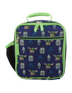Caja de Almuerzo Mandaloriana Disney Azul Verde 20x23 cm