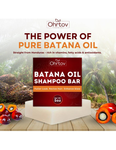 Jabón de Champú Natural Ohrtov - Aceite de Batana 141.75 g
