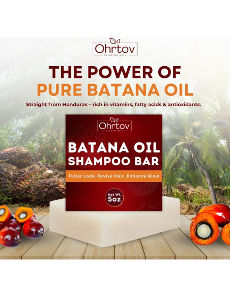 Jabón de Champú Natural Ohrtov - Aceite de Batana 141.75 g