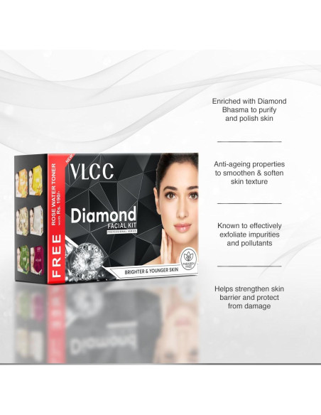 Kit Facial Profesional VLCC con Bhasma de Diamante 180g