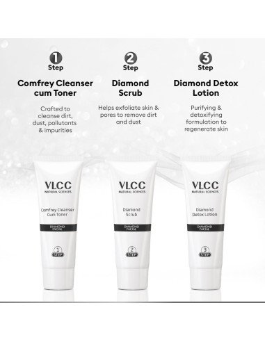 Kit Facial Profesional VLCC con Bhasma de Diamante 180g