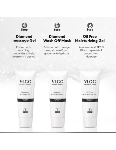 Kit Facial Profesional VLCC con Bhasma de Diamante 180g