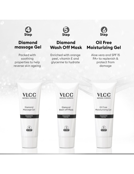 Kit Facial Profesional VLCC con Bhasma de Diamante 180g