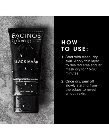 Mascarilla Negra Purificante Pacinos 50 g - Carbón Activado