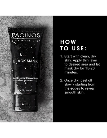 Mascarilla Negra Purificante Pacinos 50 g - Carbón Activado