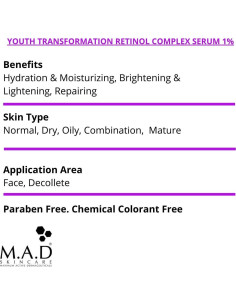 Suero Anti-Envejecimiento M.A.D Skincare Retinol 1% 68g 2