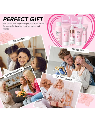 Kit de Cuidado de Piel Sakura LAIKME 7 en 1 para Mujeres