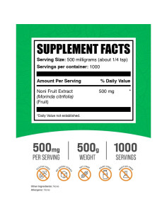 Polvo de Extracto de Fruta Noni BulkSupplements 500g - Suplemento Natural 2