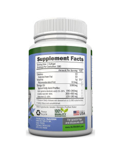 Aceite de Borraja NutriONN 1000 mg 180 Cápsulas Blandas GLA 2