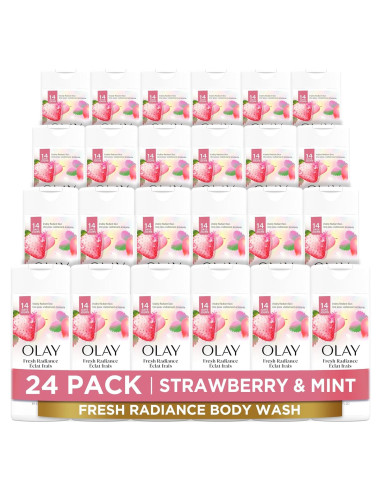 Gel de Ducha Olay 88.7 ml Fresa y Menta - Paquete de 24