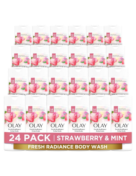 Gel de Ducha Olay 88.7 ml Fresa y Menta - Paquete de 24