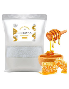 Pellets de Cera de Abeja Orgánica 0.91 kg Amastika para Velas y Cuidado de la Piel