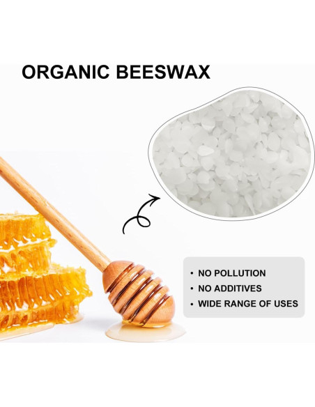 Pellets de Cera de Abeja Orgánica 0.91 kg Amastika para Velas y Cuidado de la Piel