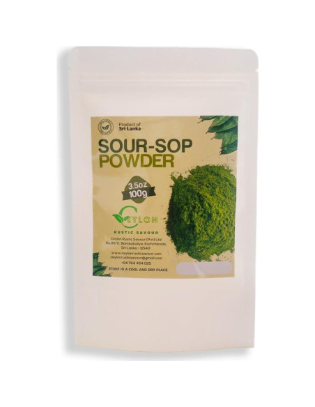 Polvo de Hoja de Guanábana 100g 100% Natural Sin Aditivos