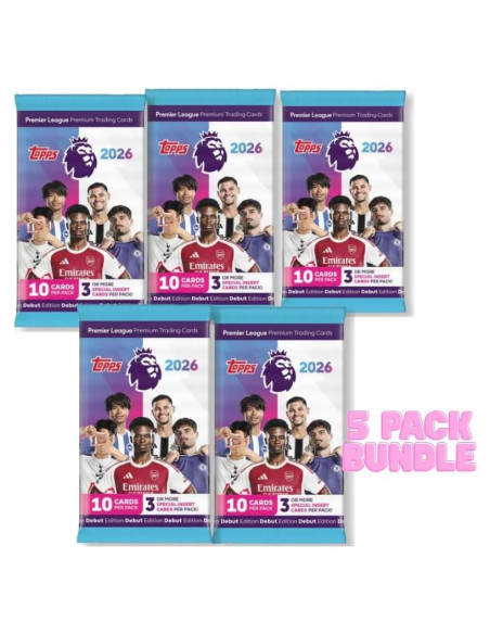Paquete de 5 Tarjetas de Fútbol Premier League Topps 2026