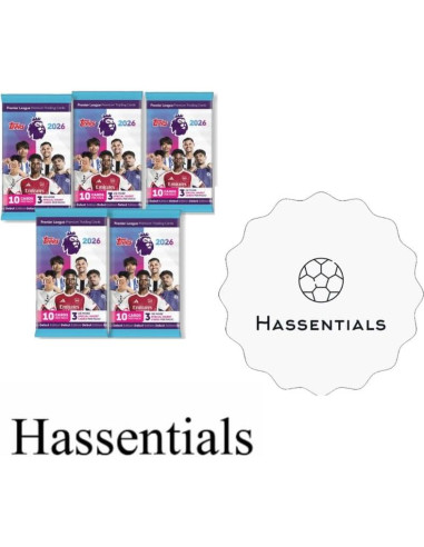 Paquete de 5 Tarjetas de Fútbol Premier League Topps 2026