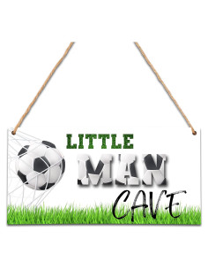 Cartel de Madera Pequeña Cueva del Hombre para Niños 12.7x25.4cm