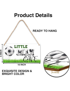 Cartel de Madera Pequeña Cueva del Hombre para Niños 12.7x25.4cm 2