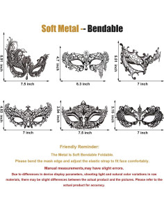Máscara de Disfraz Brillante para Mujeres - Filigrana Veneciana 2