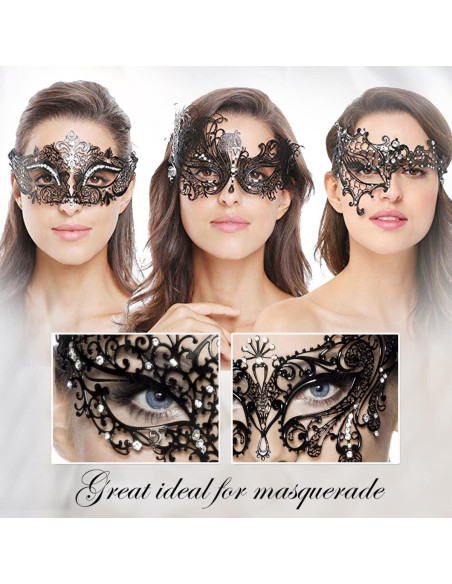 Máscara de Disfraz Brillante para Mujeres - Filigrana Veneciana