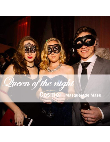 Máscara de Disfraz Brillante para Mujeres - Filigrana Veneciana