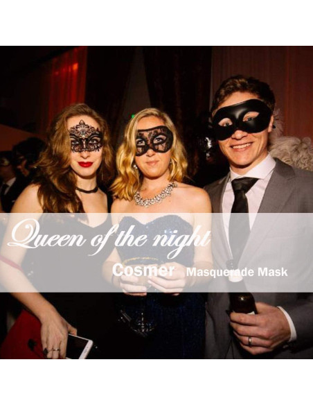 Máscara de Disfraz Brillante para Mujeres - Filigrana Veneciana