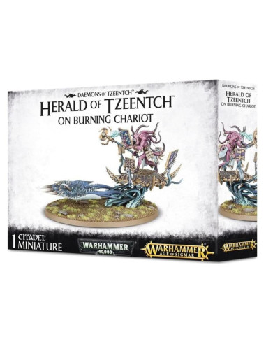 Miniatura Heraldo de Tzeentch en Carroza Ardiente Games Workshop