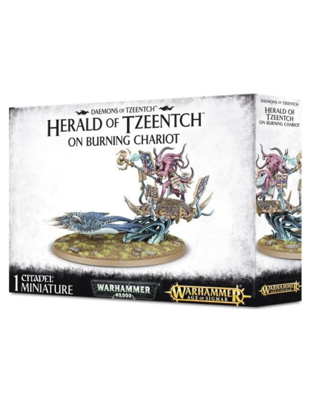 Miniatura Heraldo de Tzeentch en Carroza Ardiente Games Workshop