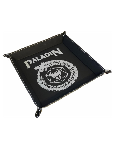 Bandeja de Dados DND Paladín Grabada en Cuero Sintético 32.7cm