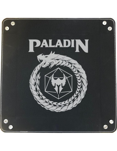 Bandeja de Dados DND Paladín Grabada en Cuero Sintético 32.7cm