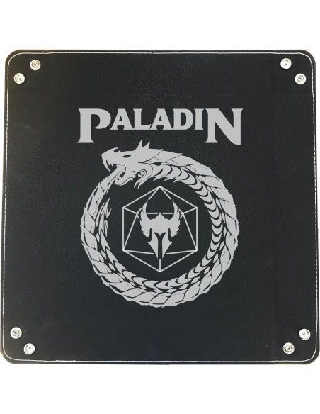 Bandeja de Dados DND Paladín Grabada en Cuero Sintético 32.7cm