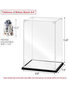 Caja de Exhibición Acrílica Instnovny 24.9x20.1x35.1 cm Negra 2