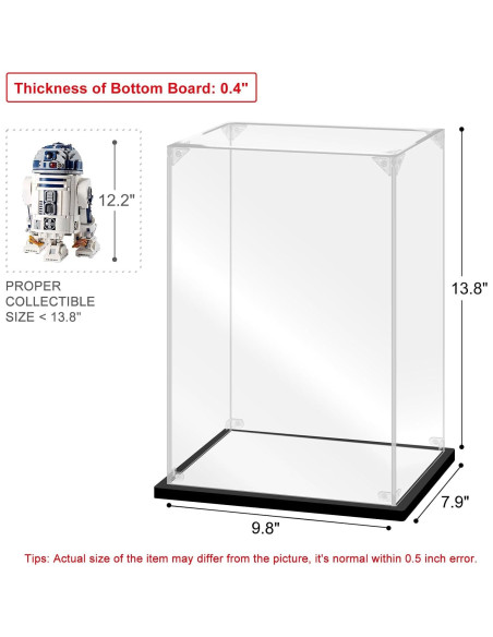 Caja de Exhibición Acrílica Instnovny 24.9x20.1x35.1 cm Negra