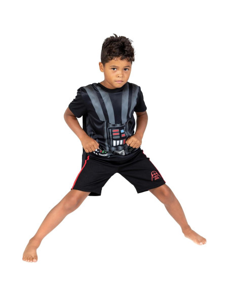Conjunto 3 Piezas Darth Vader para Niños - Camiseta, Pantalones Cortos y Capa