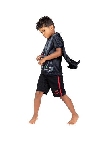 Conjunto 3 Piezas Darth Vader para Niños - Camiseta, Pantalones Cortos y Capa