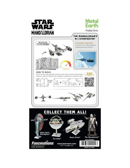Kit de Modelo 3D Metal Earth Star Wars N-1 Starfighter