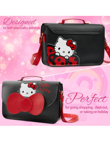 Bolsa Cruzada Hello Kitty Cerda para Niñas Kawaii 25x7cm