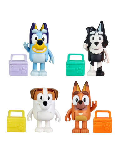 Figuras de Escuela Bluey - Paquete de 4 Amigos 6.35-7.62 cm