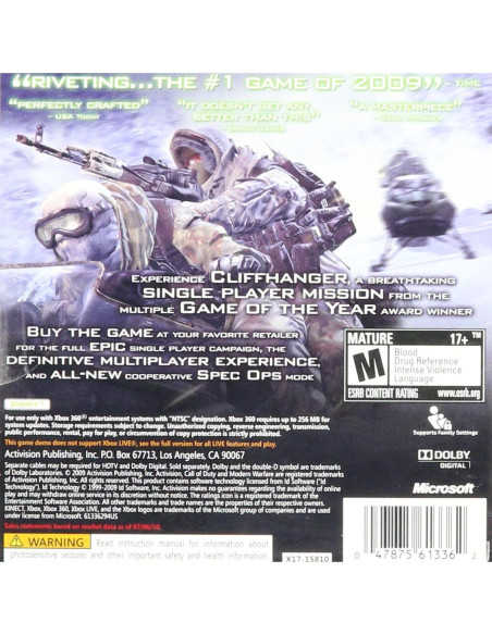 Videojuego Call of Duty Modern Warfare 2 Cliffhanger - Activision