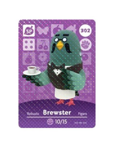 Tarjeta Amiibo Nintendo Brewster Animal Crossing 302