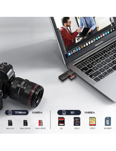 Lector de Tarjetas SD USB C ANDHOT para iPhone 16 y Samsung 2