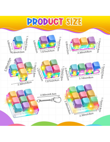 12 Juguetes de Alivio de Estrés RoundFunny Clicker Teclado