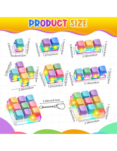 12 Juguetes de Alivio de Estrés RoundFunny Clicker Teclado