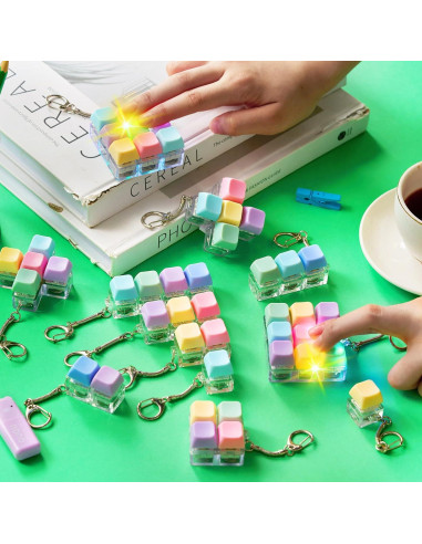 12 Juguetes de Alivio de Estrés RoundFunny Clicker Teclado