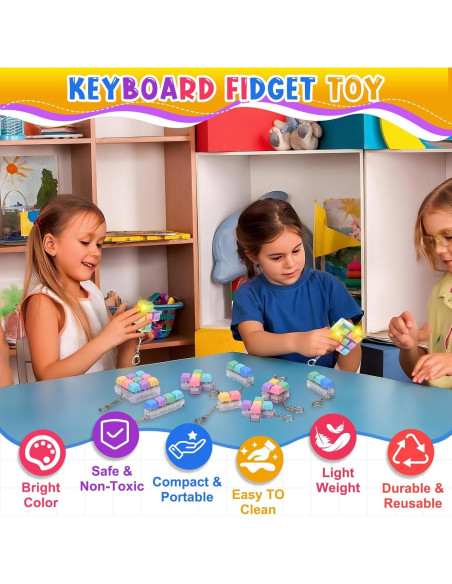 12 Juguetes de Alivio de Estrés RoundFunny Clicker Teclado