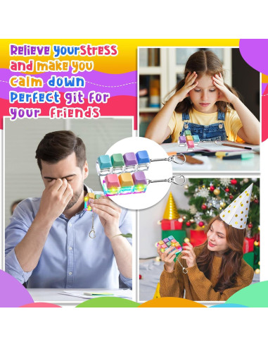 12 Juguetes de Alivio de Estrés RoundFunny Clicker Teclado