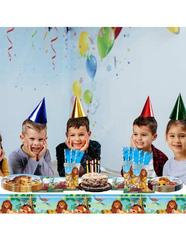 Suministros de Fiesta de Cumpleaños Rey León 141pcs