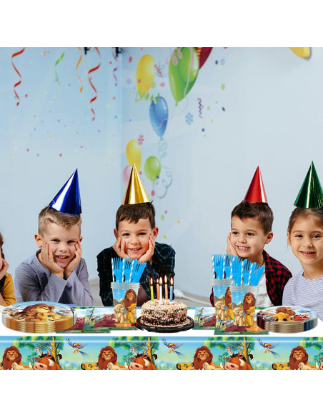 Suministros de Fiesta de Cumpleaños Rey León 141pcs