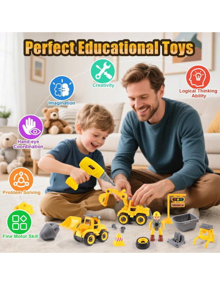 Juguete de Construcción LUDILO con Taladro Eléctrico 3-5 Años